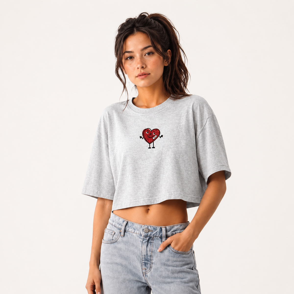 Healing Heart cropped tee