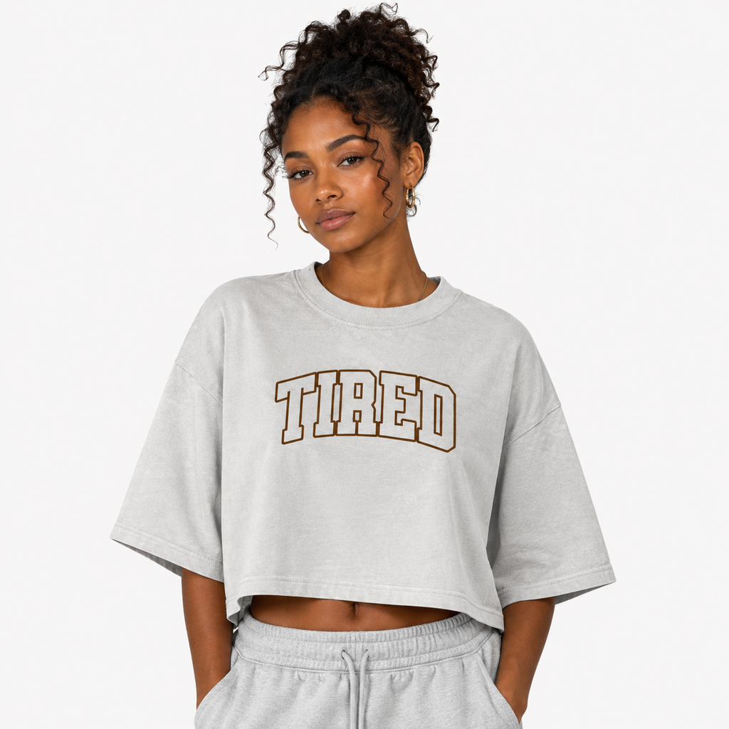 TIRED dye cropped tee