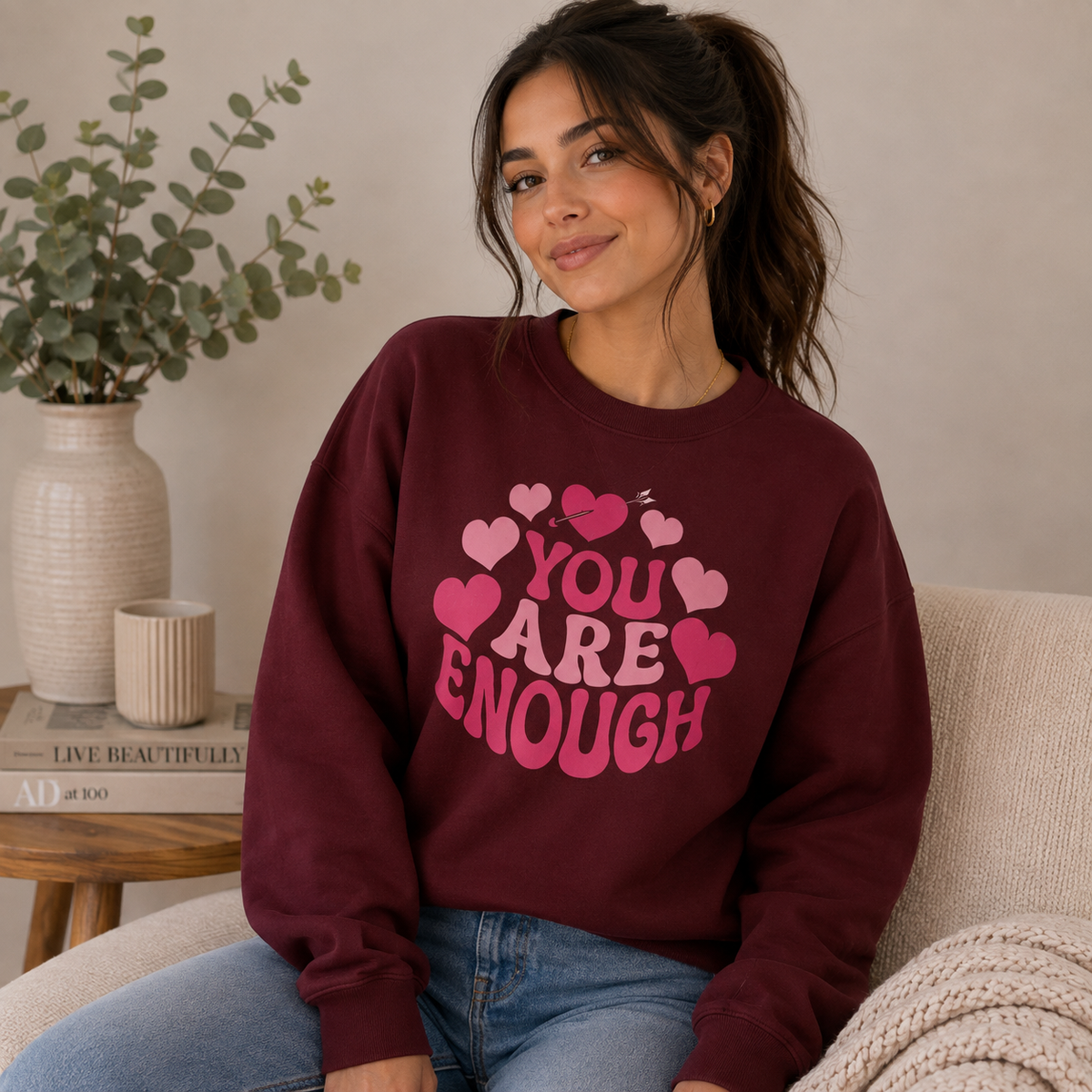 You Are Enough Oversized heavyweight sweatshirt