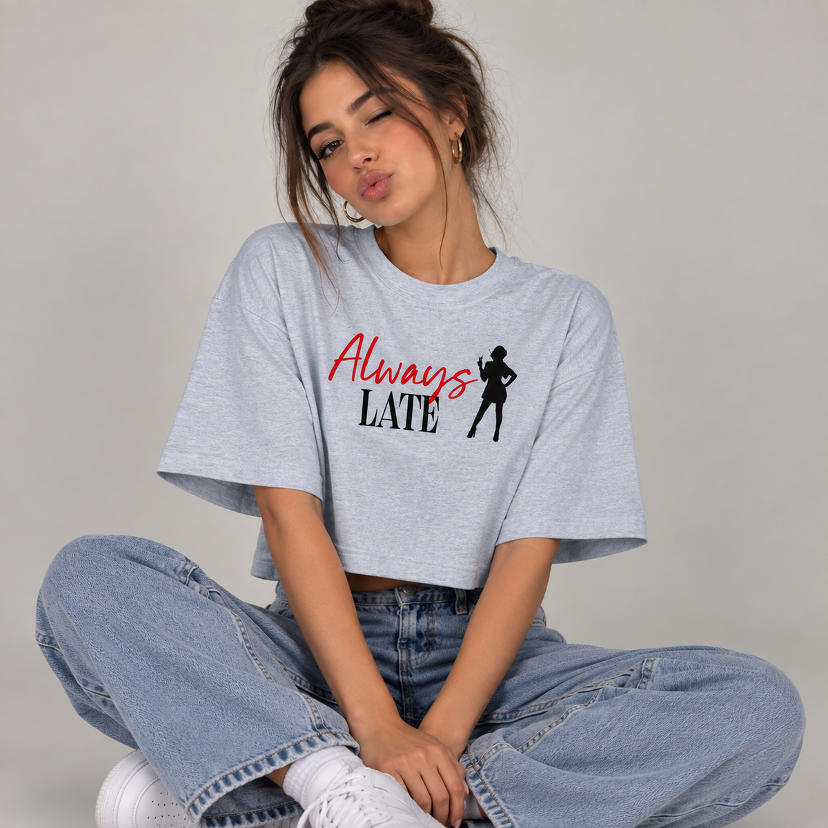 Always Late cropped tee