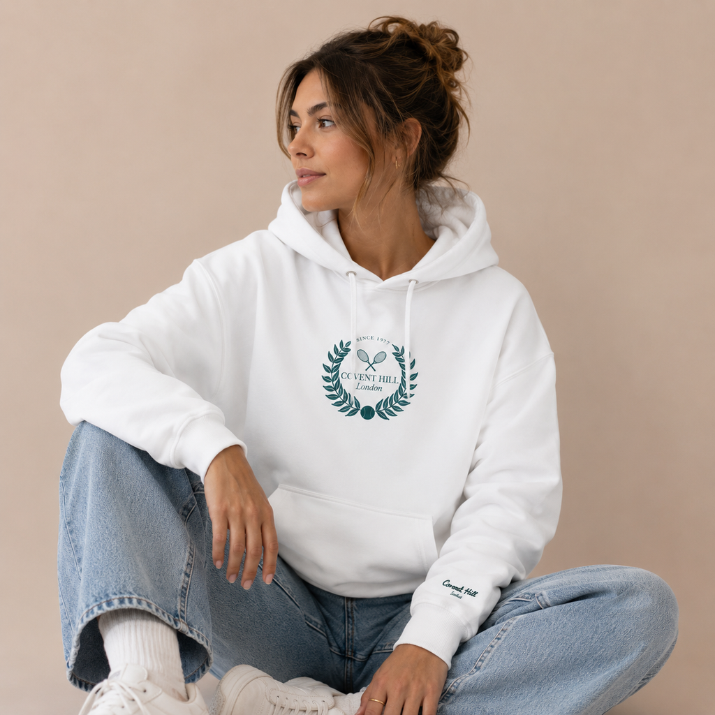 Covent Hill x tennis Unisex eco raglan hoodie
