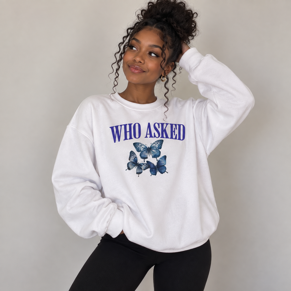 Who Asked Premium Sweatshirt